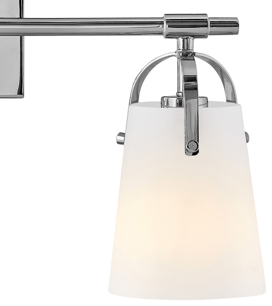 Hinkley Foster Medium Three Light Vanity, Chrome
