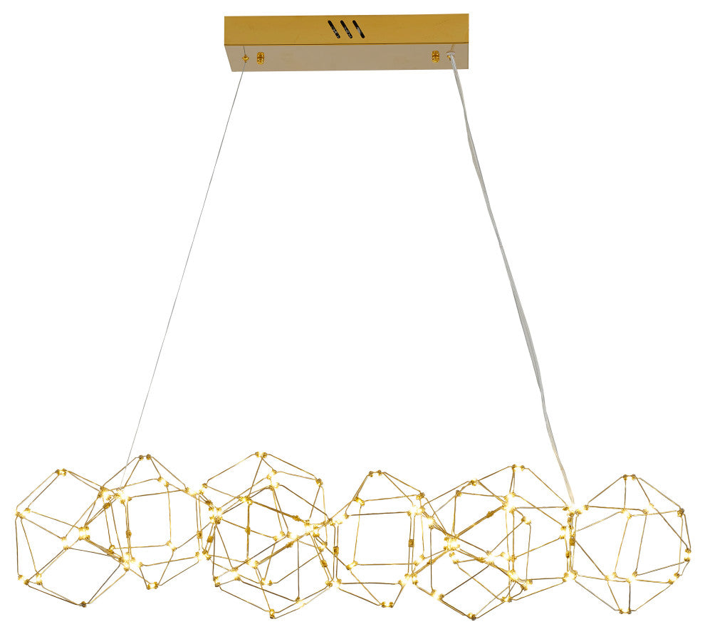 Bethel International BE33C66G 168-Light LED Chandelier, Gold