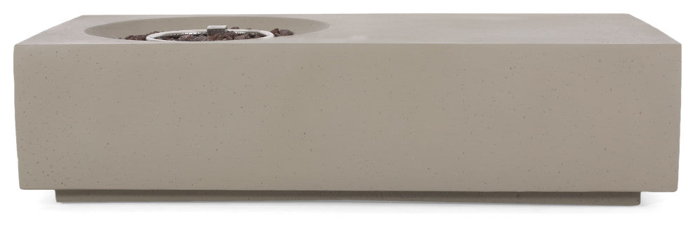 Fernhill Outdoor 50,000 BTU Rectangular Fire Pit Table, No Tank Holder