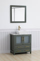 Vanity Art Vanity Set With Vessel Sink, Vintage Green, 30", Standard Mirror