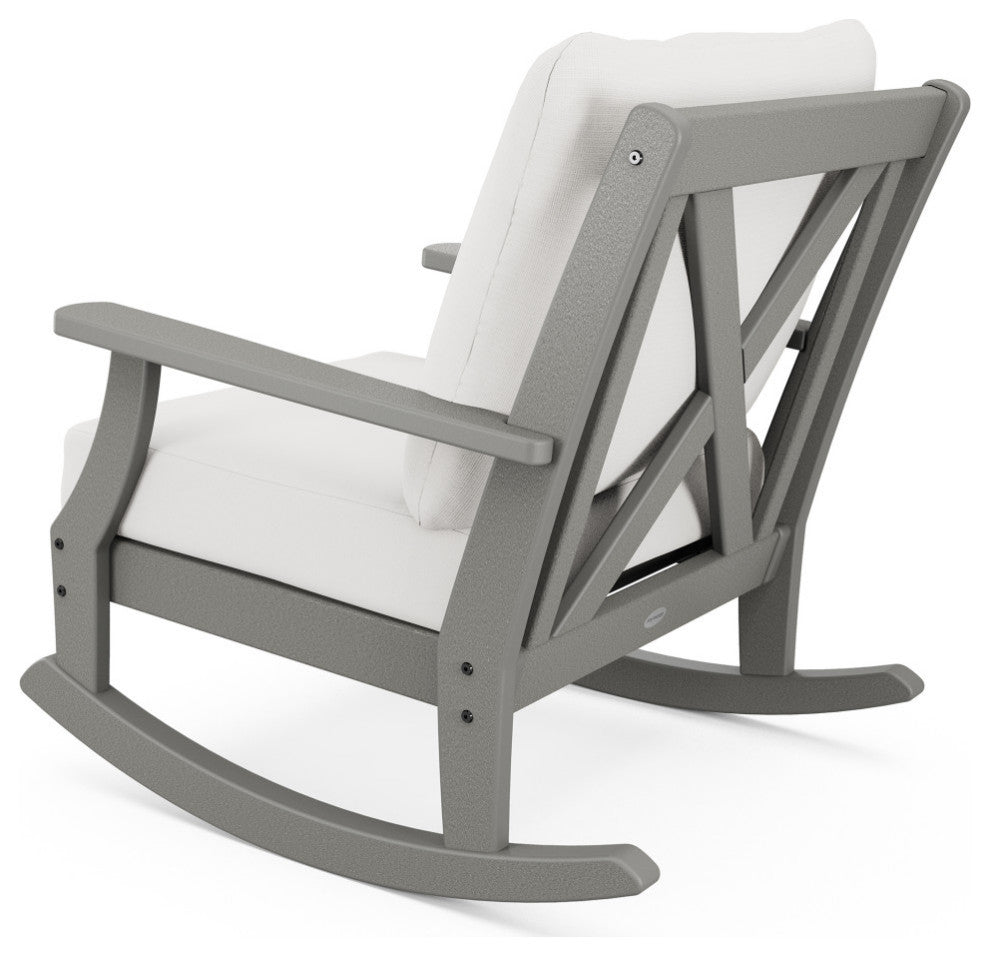 Braxton Deep Seating Rocking Chair, Black/Gray Mist