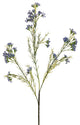 27" Blue Waxflower Artificial Decorative Spray