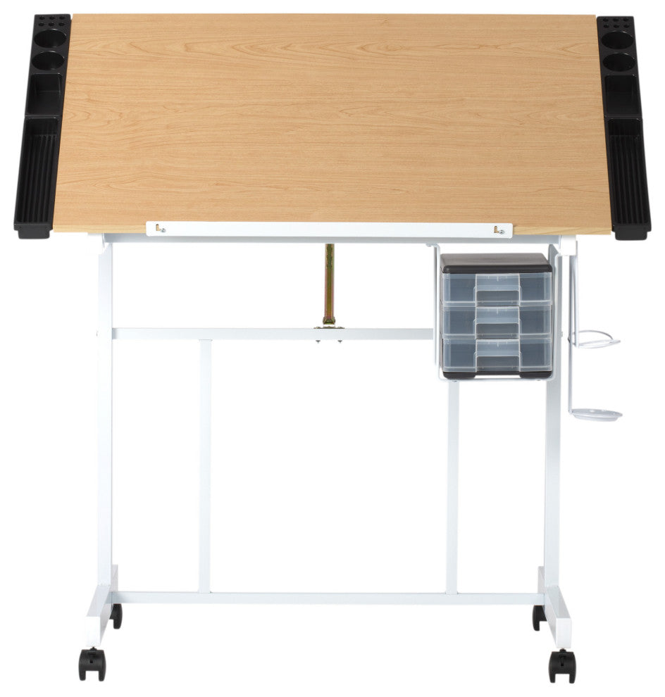 Deluxe Craft Station, White and Maple