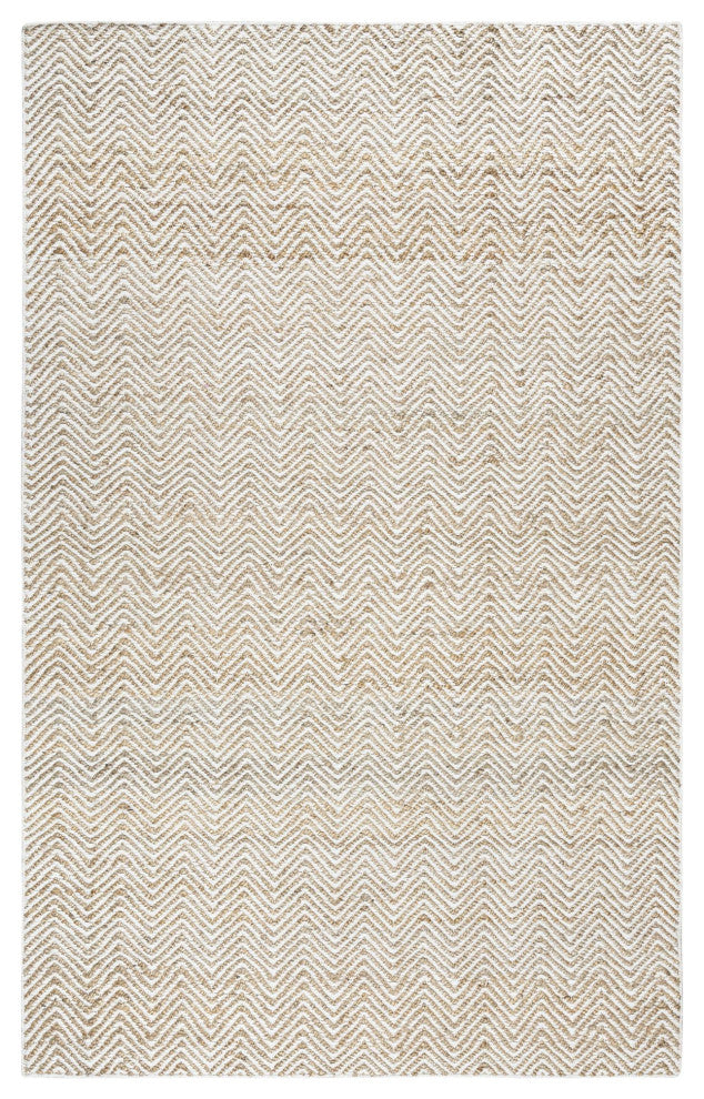 Rizzy Home Ellington EG9035 Natual Chevron Area Rug, Rectangular 3'x5'