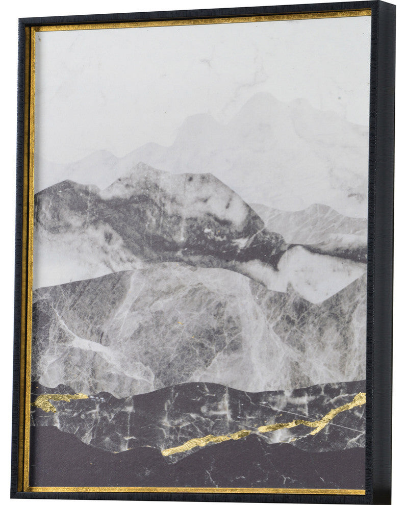 Manford Rectangular Black Framed Wall Art, 3-Piece Set