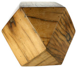 Reclaimed Wood 9" Pedestal Display Block, Geometric Shape Loft