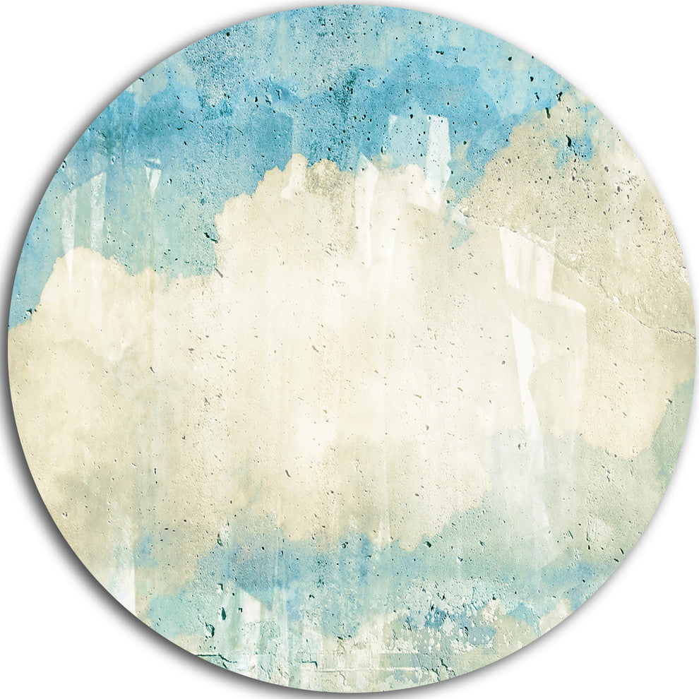 Sky On Wall Texture, Abstract Round Wall Art, 23"