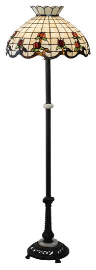 Meyda Lighting 228514 62" High Roseborder Floor Lamp