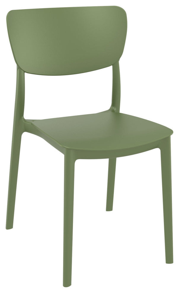 Monna Outdoor Dining Chair, Set of 2, Olive Green