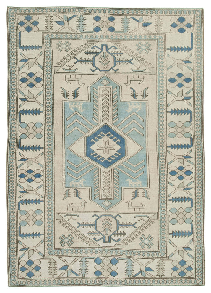 Rug N Carpet - Handwoven Oriental 7' 3" x 10' 4" One-of-a-Kind Oushak Area Rug