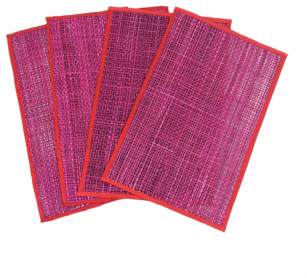 Peele Seagrass Placemat - Set of 4, Pink