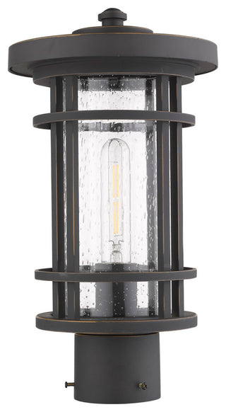 Z-Lite 570PHM Jordan 15" Tall Outdoor Single Head Post Light - Oil Rubbed