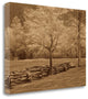 "Smokies Fence" By Wendy Caro,Ready to Hang Giclee Print on Gallery Wrap Canvas