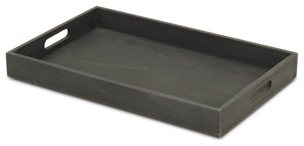 Minimalist Black Wooden Tray