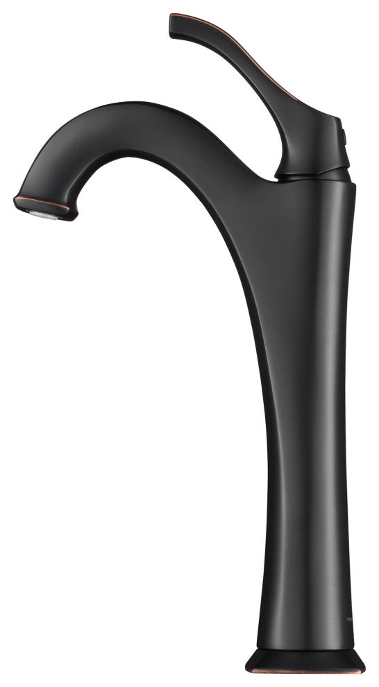 Arlo Single Handle Lever 1-Hole Vessel Bathroom Faucet Oil Rubbed Bronze w Drain