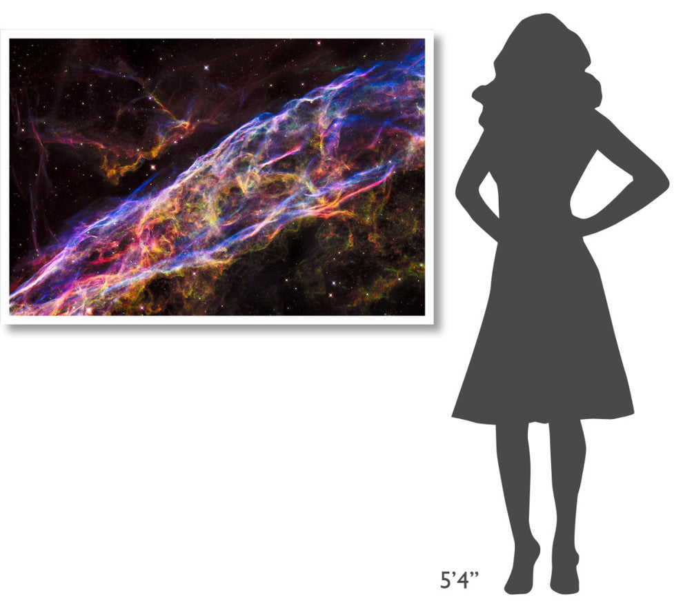 "Veil Nebula - NGC 6960 - Cygnus Loop " Digital Paper Print by NASA, 50"x34"