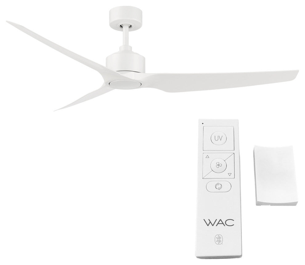 Terminator Indoor/Outdoor 3-Blade Germicidal Smart Ceiling Fan 54" Matte White