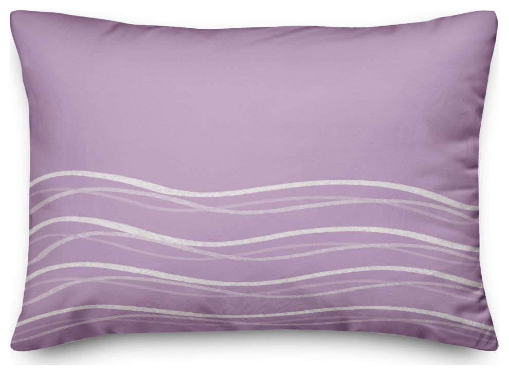 Purple Wavy Lines 20x14 Spun Poly Pillow