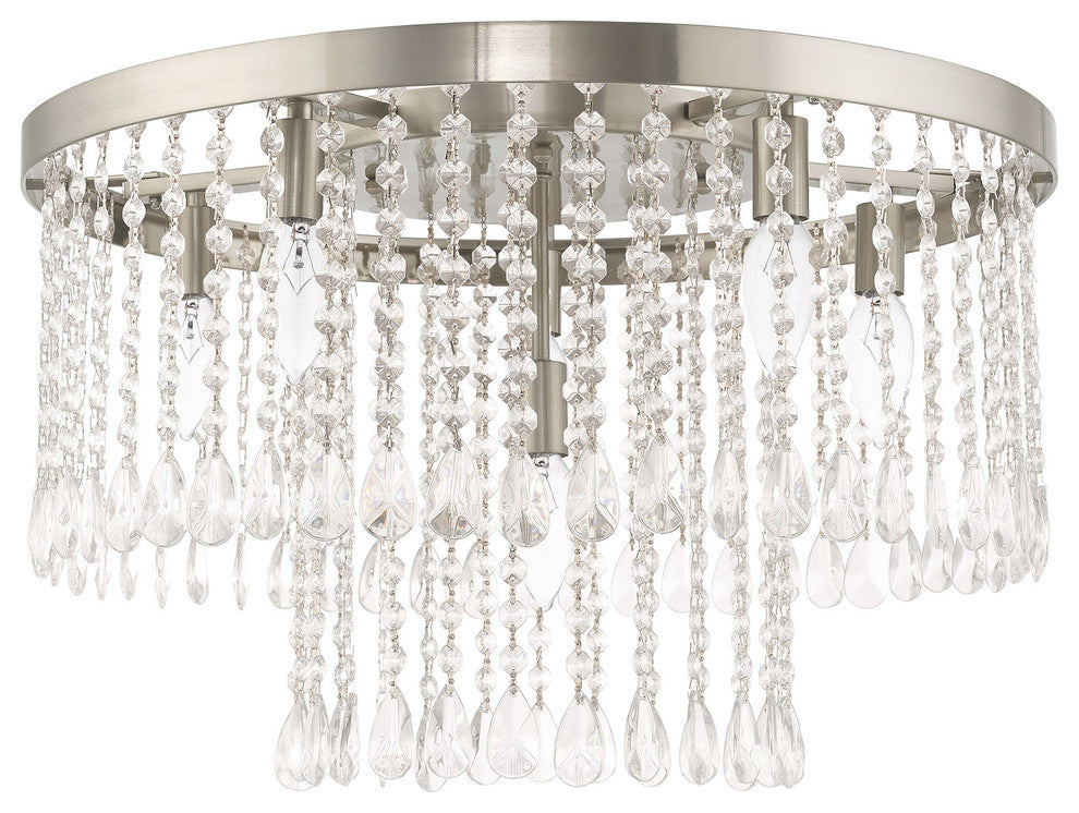 Livex Lighting Brushed Nickel 5 + 1-Light Ceiling Mount