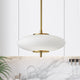 Maddie Contemporary 1 Light Aged Brass White Metal Pendant