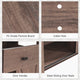 Modern Functional Particleboard TV Stand Antique Gray table with two drawers