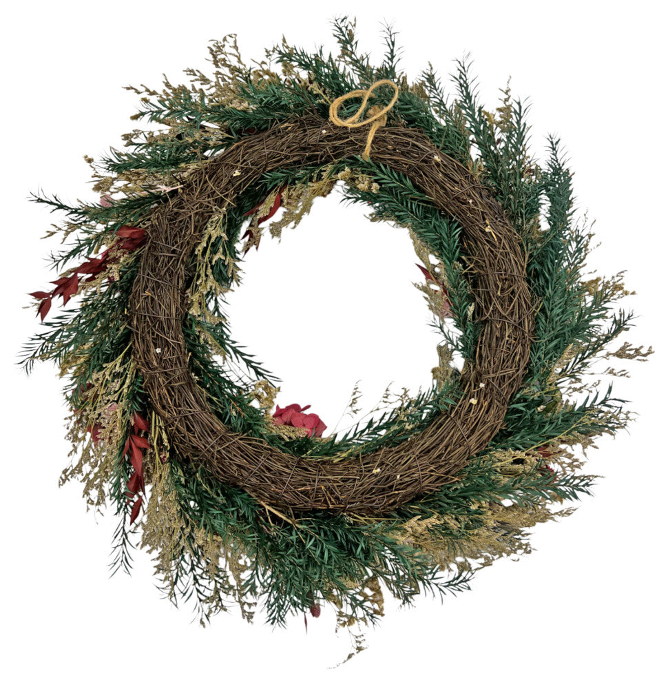 20" Dried Preserved Sea Lavender Mix Wreath