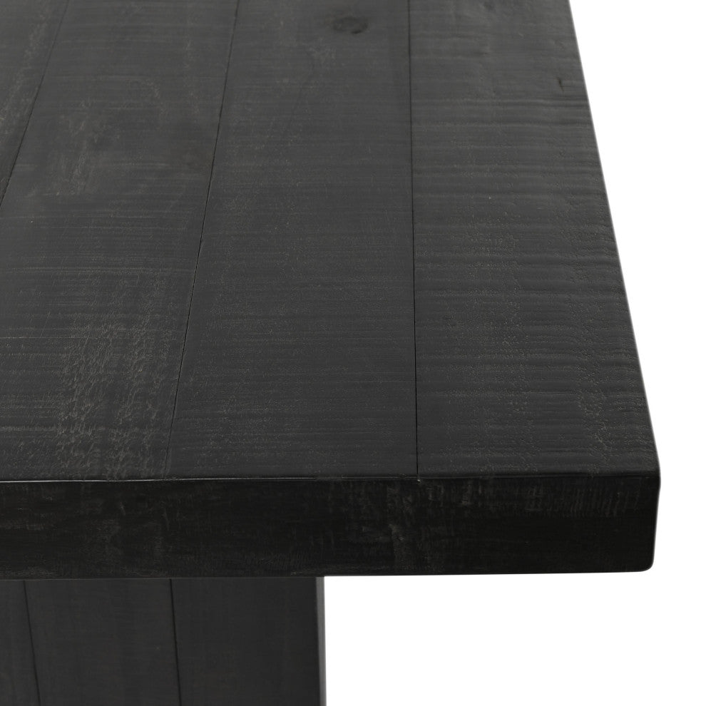 Kosas Home Lynx 94" Reclaimed Pine Wood Dining Table, Black