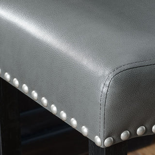 Aspen Gray PU Counter Stool, Set of 2