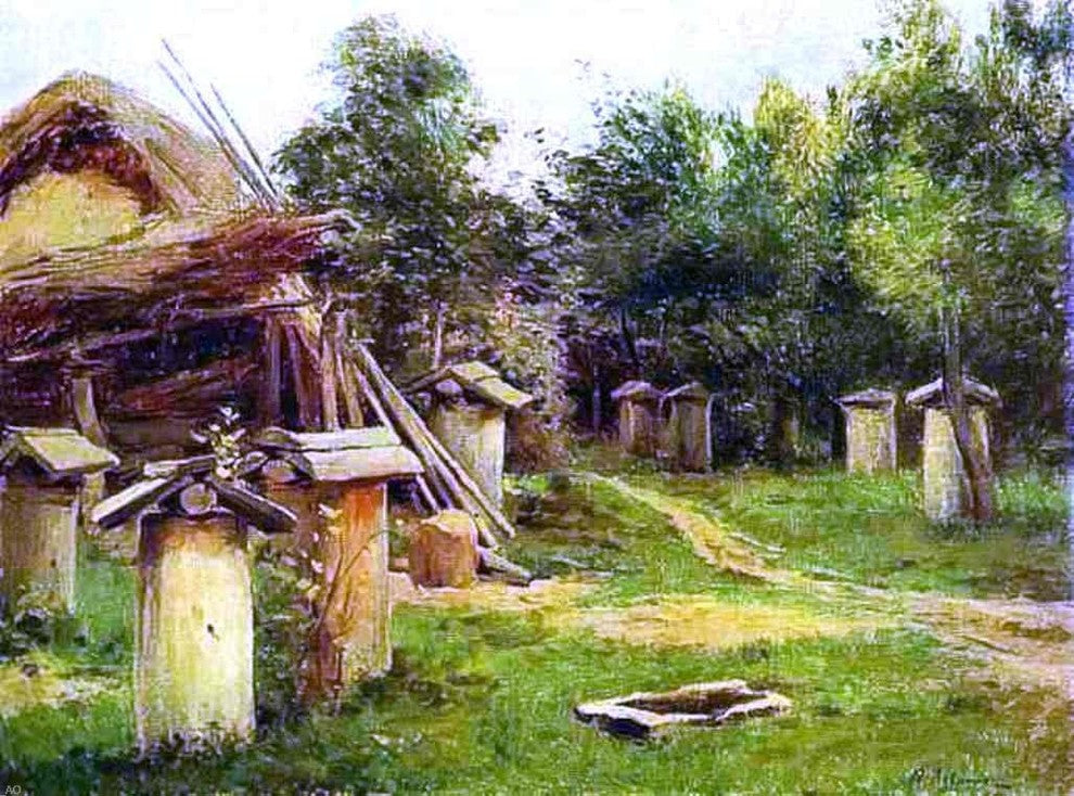 Isaac Ilich Levitan The Apiary, 21"x28" Wall Decal