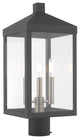Livex Lighting Scandinavian Gray 3-Light Outdoor Post Top Lantern