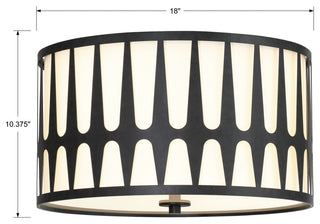 Crystorama Lighting Group ROY-800 Royston 3 Light 18"W Flush - Antique Gold
