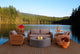 Pyromania Avalon Concrete Round Fire Table, 42", Slate, Natural Gas