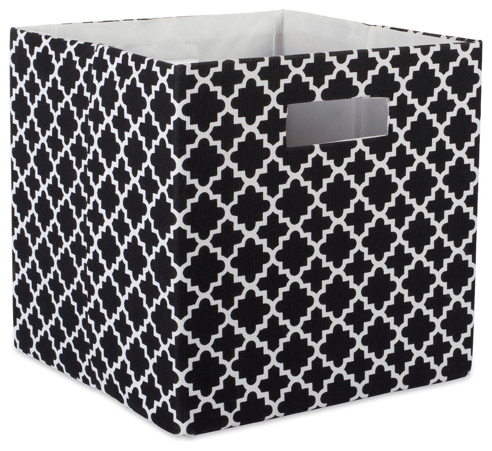 DII Polyester Cube Lattice Black Square 11x11x11"