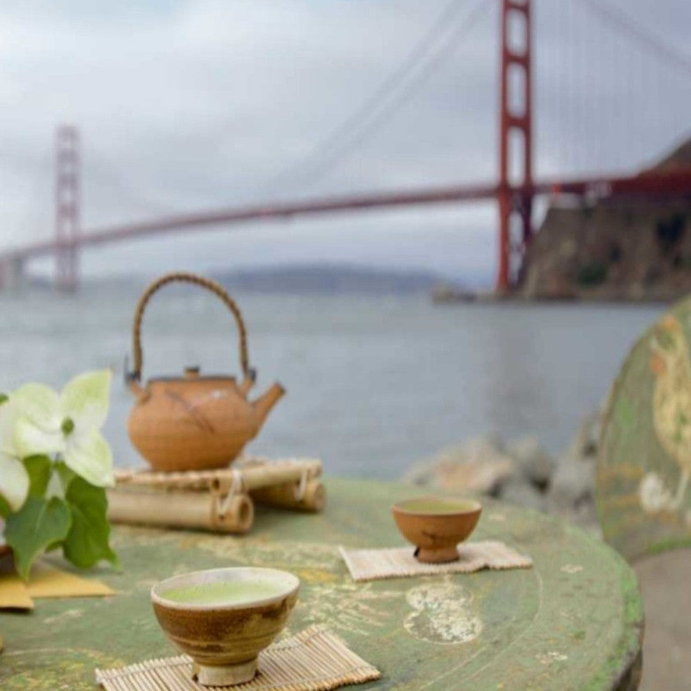Japanese Tea Golden Gate Bridge 4 Giclee Wrap Canvas Wall Art