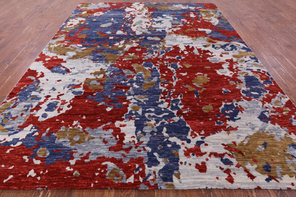 8' 11" X 11' 7" Modern Hand-Knotted Wool Rug Q8576