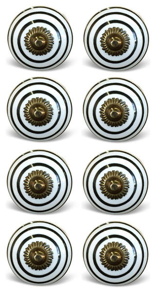 Knob-It 8-Pack. White and Black