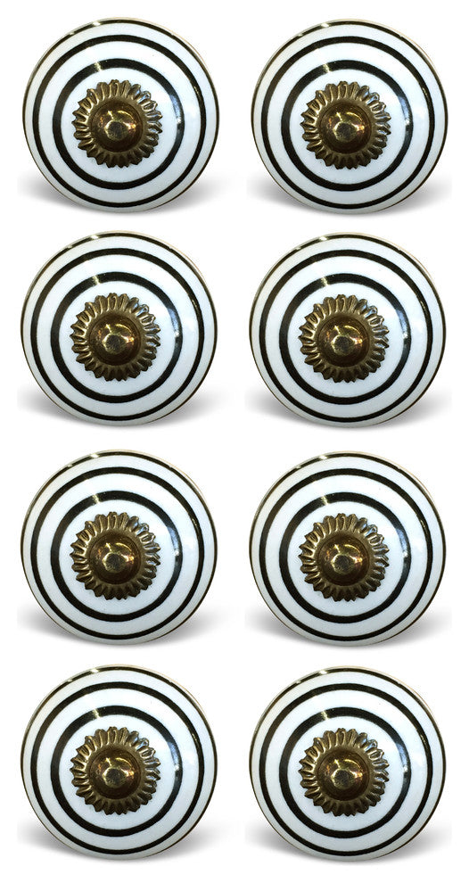 Knob-It 8-Pack. White and Black
