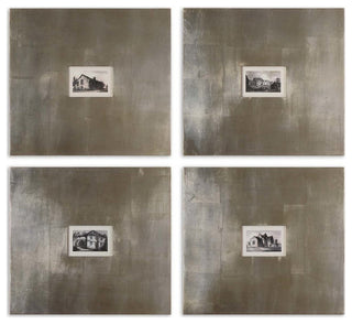 Historical Buildings Framed Art, 4-Piece Set