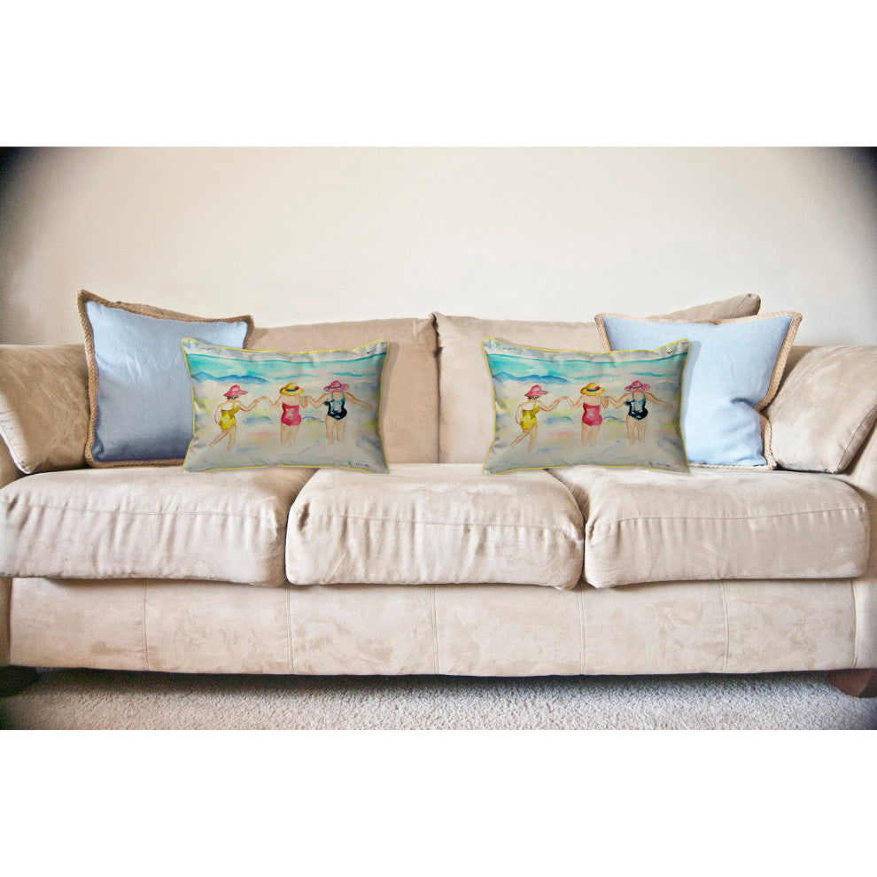 Ladies Wading Large Indoor/Outdoor Pillow 16x20