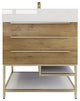 Madison 30" Freestanding Vanity with Reinforced Acrylic Sink, Oak