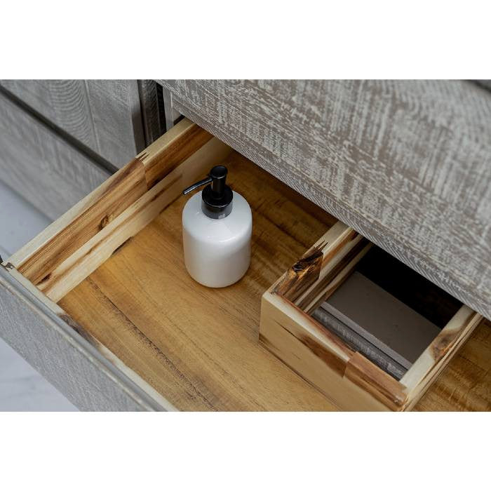Fresca Formosa 60" Ash Wall Hung Double Sink Modern Vanity Set, Faucet Fft9161ch
