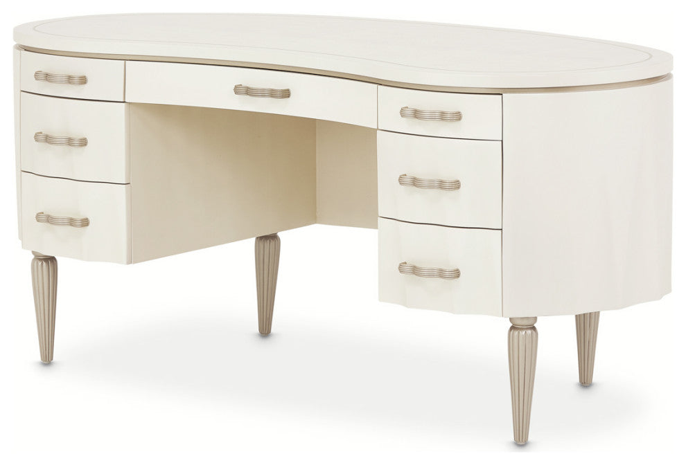 London Place Desk - Creamy Pearl