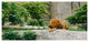 Big Lion Lying On Stones in Zoo, Landscape Canvas Art Print, 60"x28"