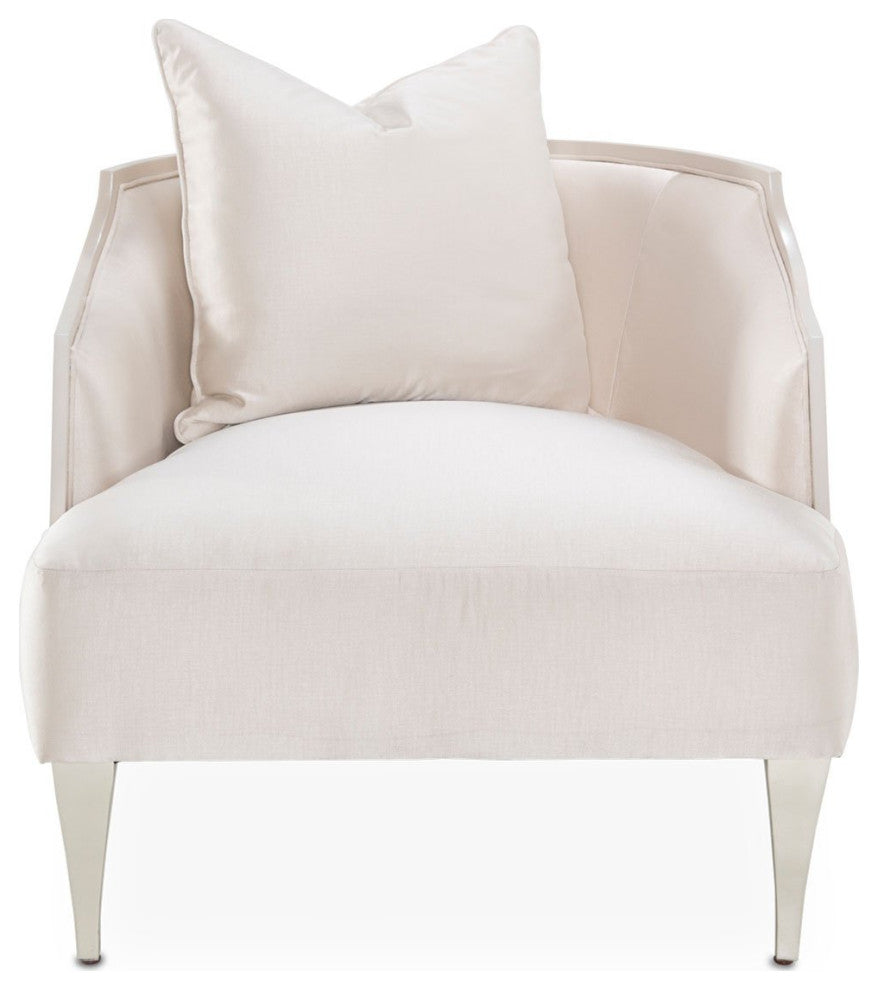 Aico Amini Camden Court Accent Chair in Pearl