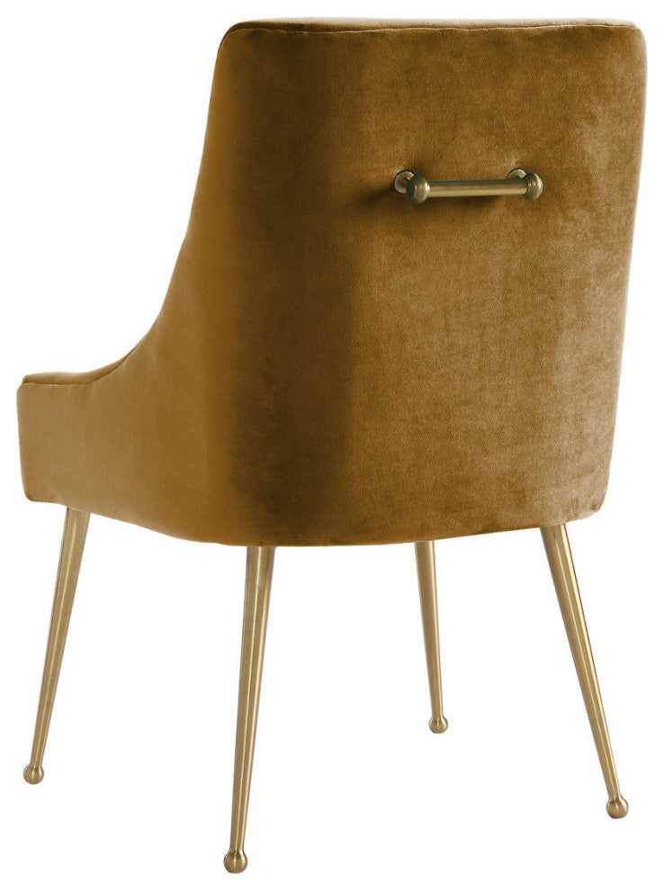 TOV Furniture Beatrix Cognac Velvet Side Chair