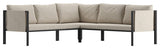 Lea Indoor/Outdoor Sectional With Cushions, Light Gray