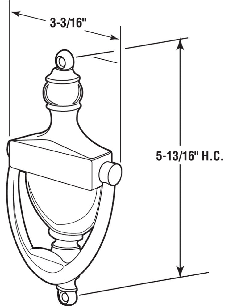 Deluxe Door Knocker, Satin Nickel US15