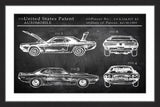 "1969 Boss Mustang" Framed Painting Print, 45"x30"