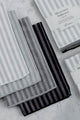 DII Assorted Gray Stripe Microfiber Dishtowel & Dishcloth (Set of 8)