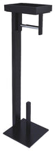 Edenscape Freestanding Toilet Paper Holder With Storage Shelf, Matte Black